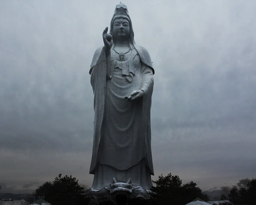 Sendai daikannon is one of the tallest statues