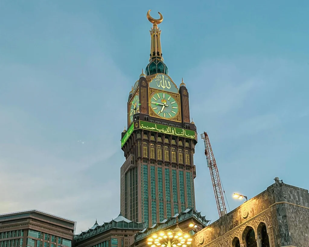 Mecca Clock Tower is one of the tallest buildings
