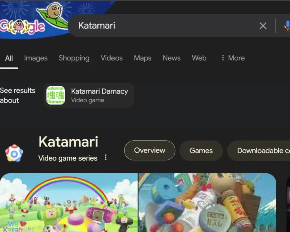 Katamari is google search secret
