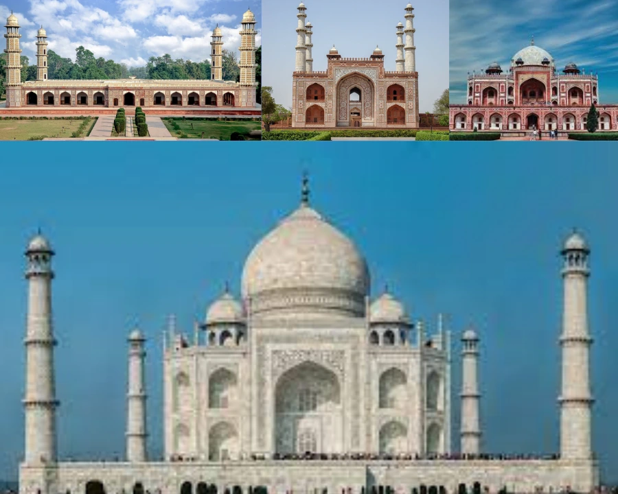 Taj Mahal is a combination of three monuments