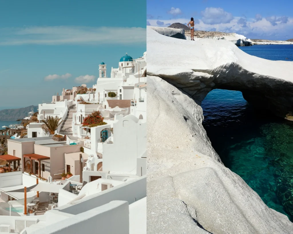 Santorini Vs Milos is one of the best travel destinations