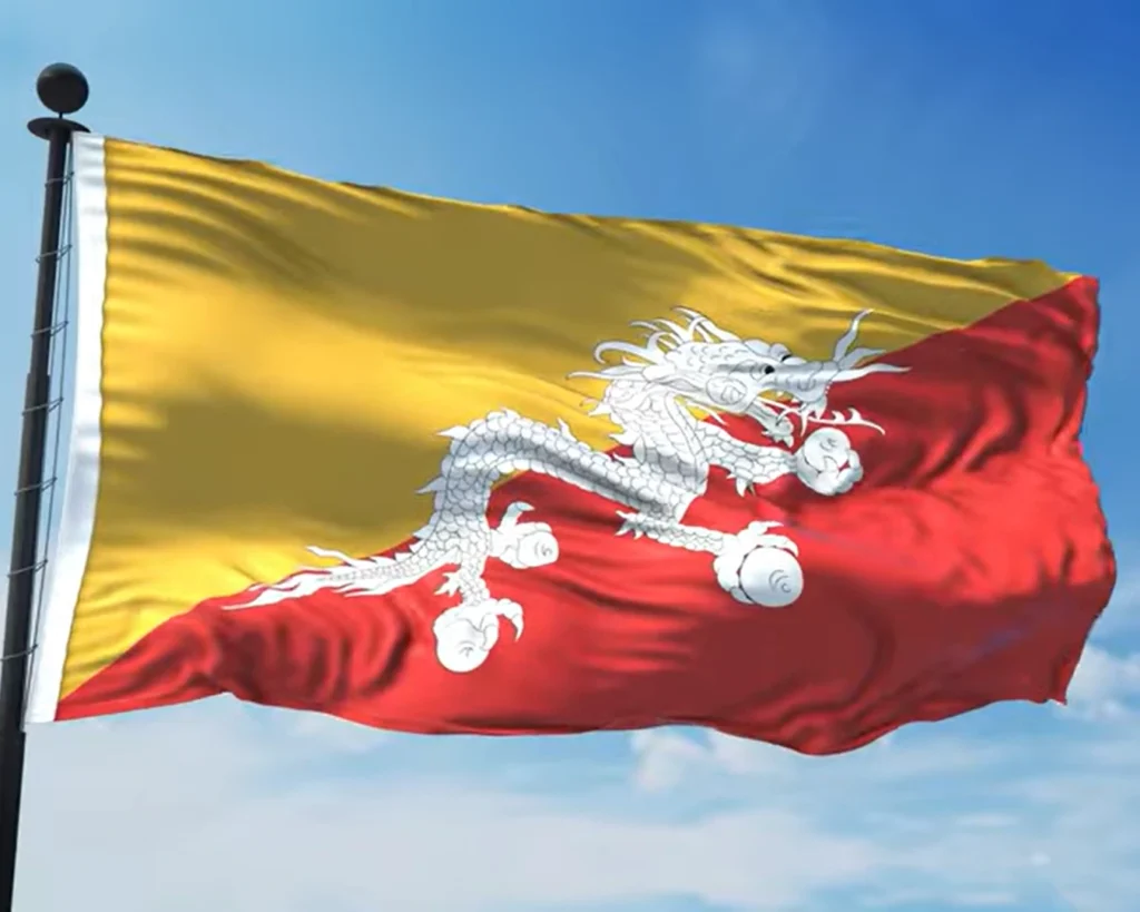 Bhutan's flag is one of the unique flags