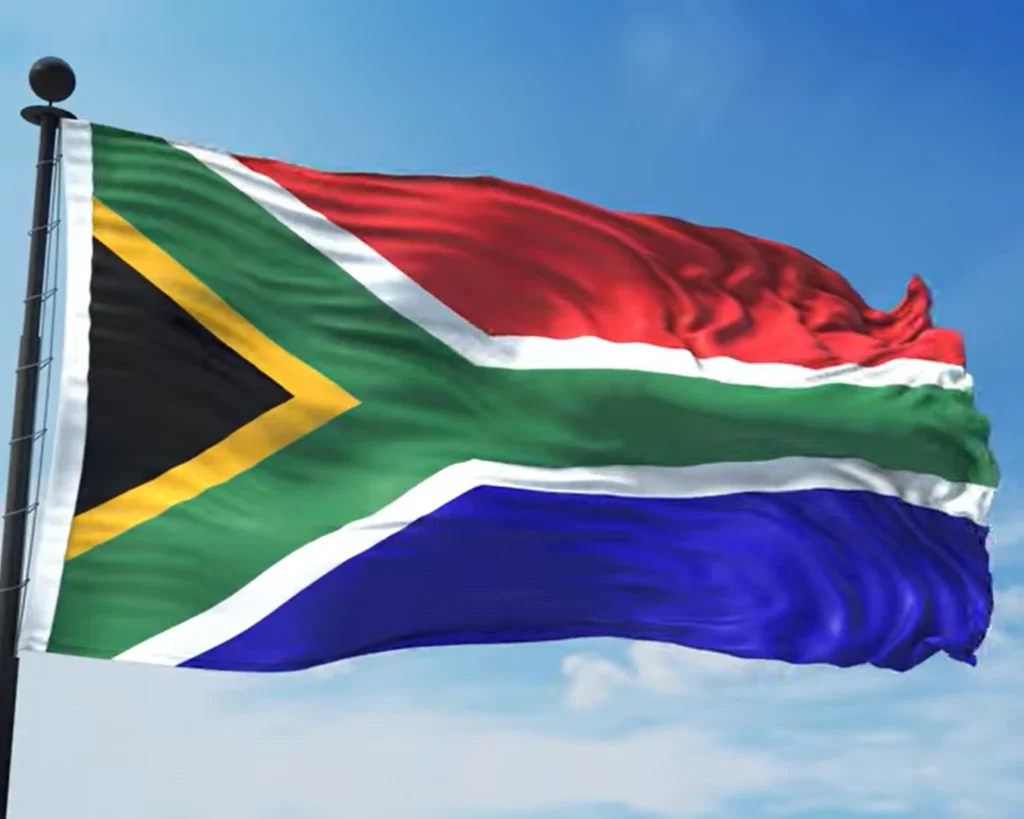 South Africa's flag is one of the unique flags