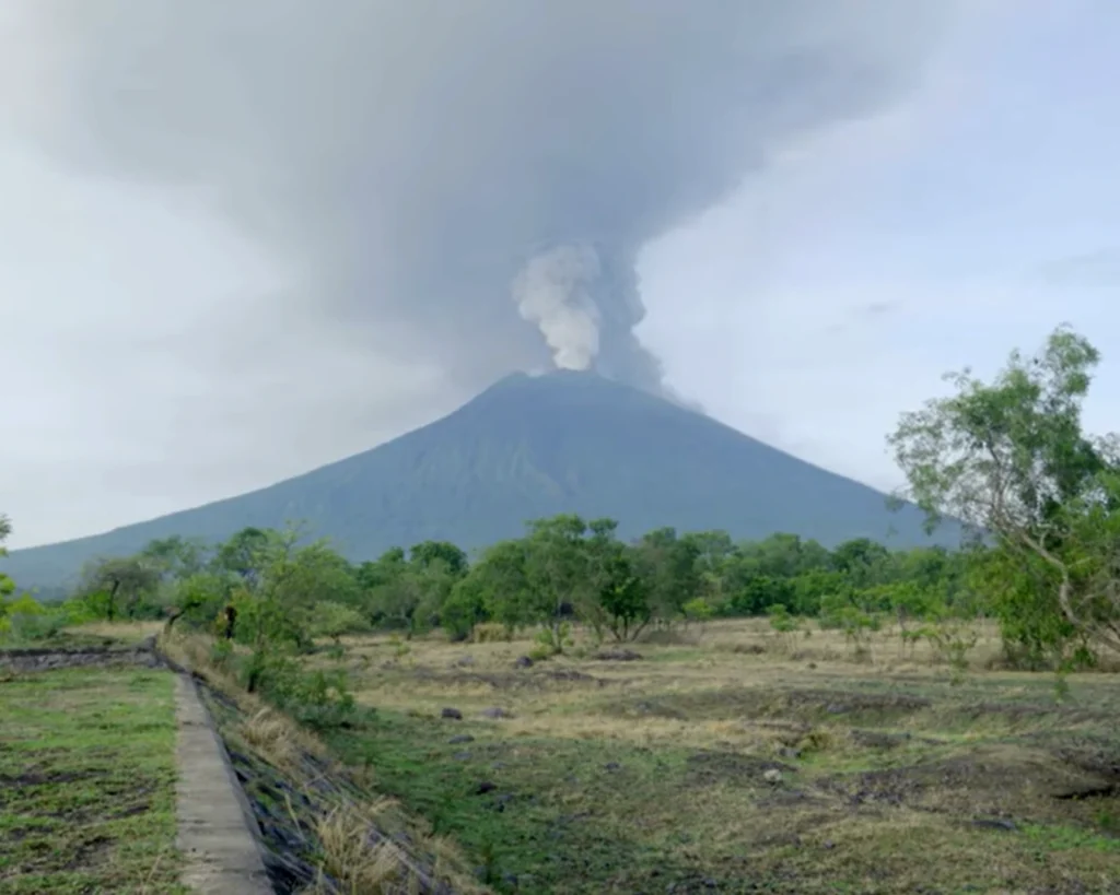 Mount Agung is one of the biggest volcano eruptions
