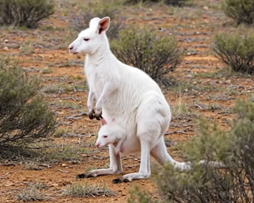 Albino Kangaroo is one of the albino animals