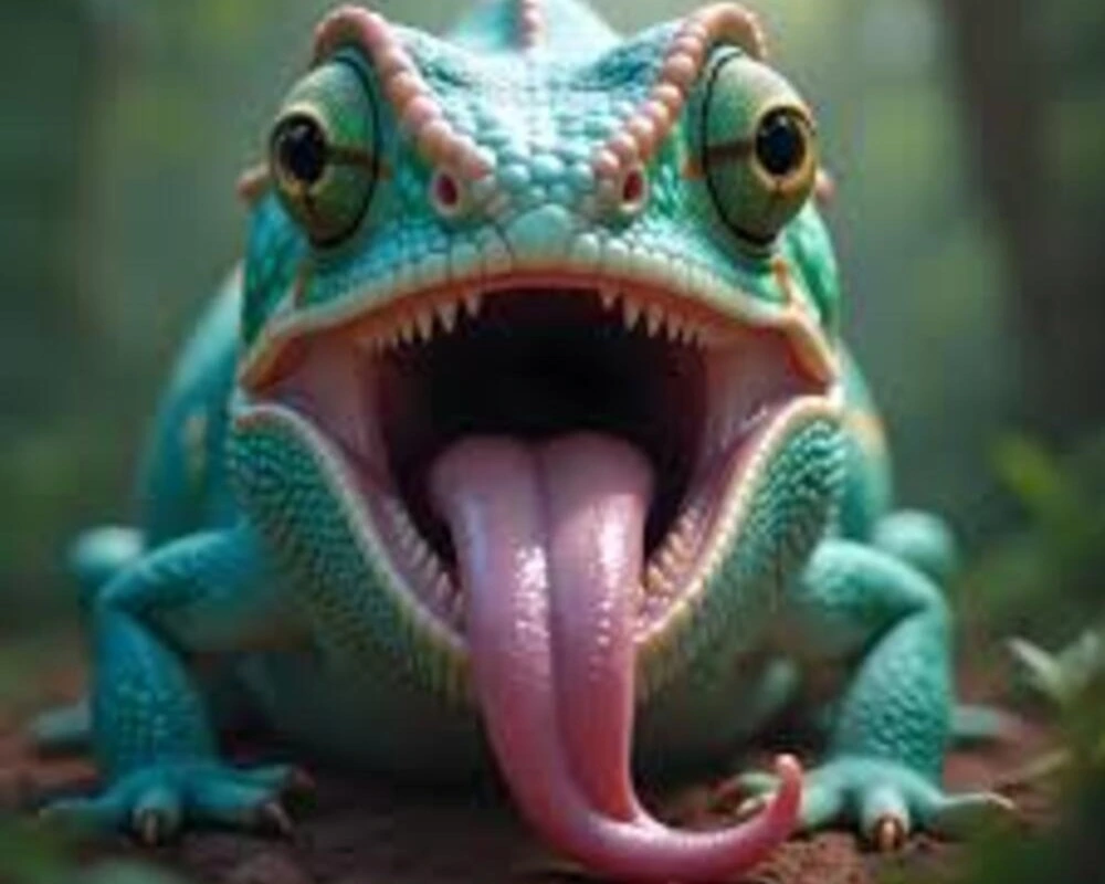 Tongue Ability is one of the amazing facts about chameleons
