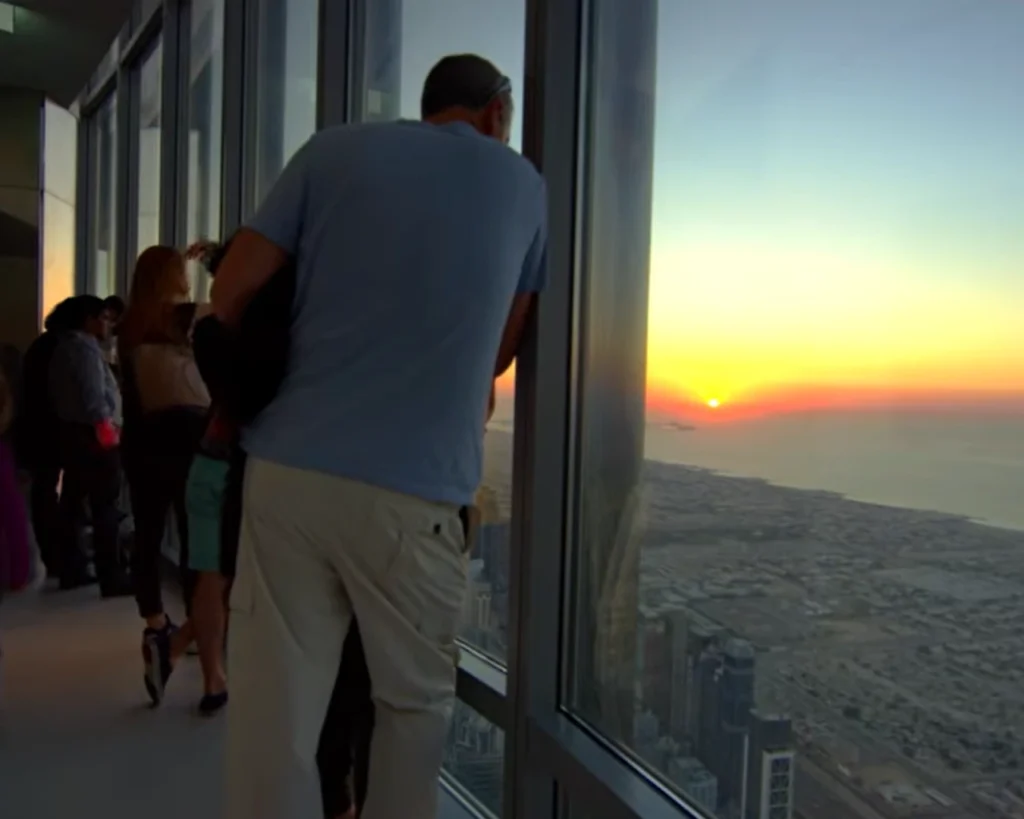 Sunset in Burj Khalifa is one of the amazing facts about Dubai