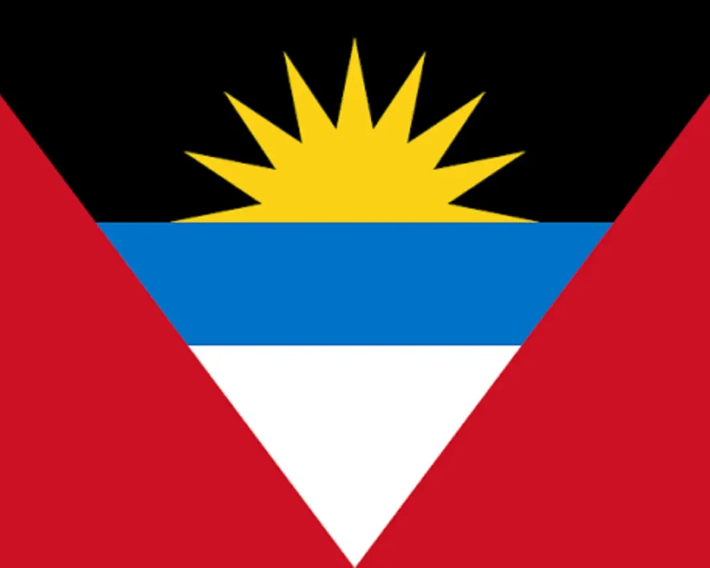 Unique National Flag is one of the interesting facts about Antigua and Barbuda